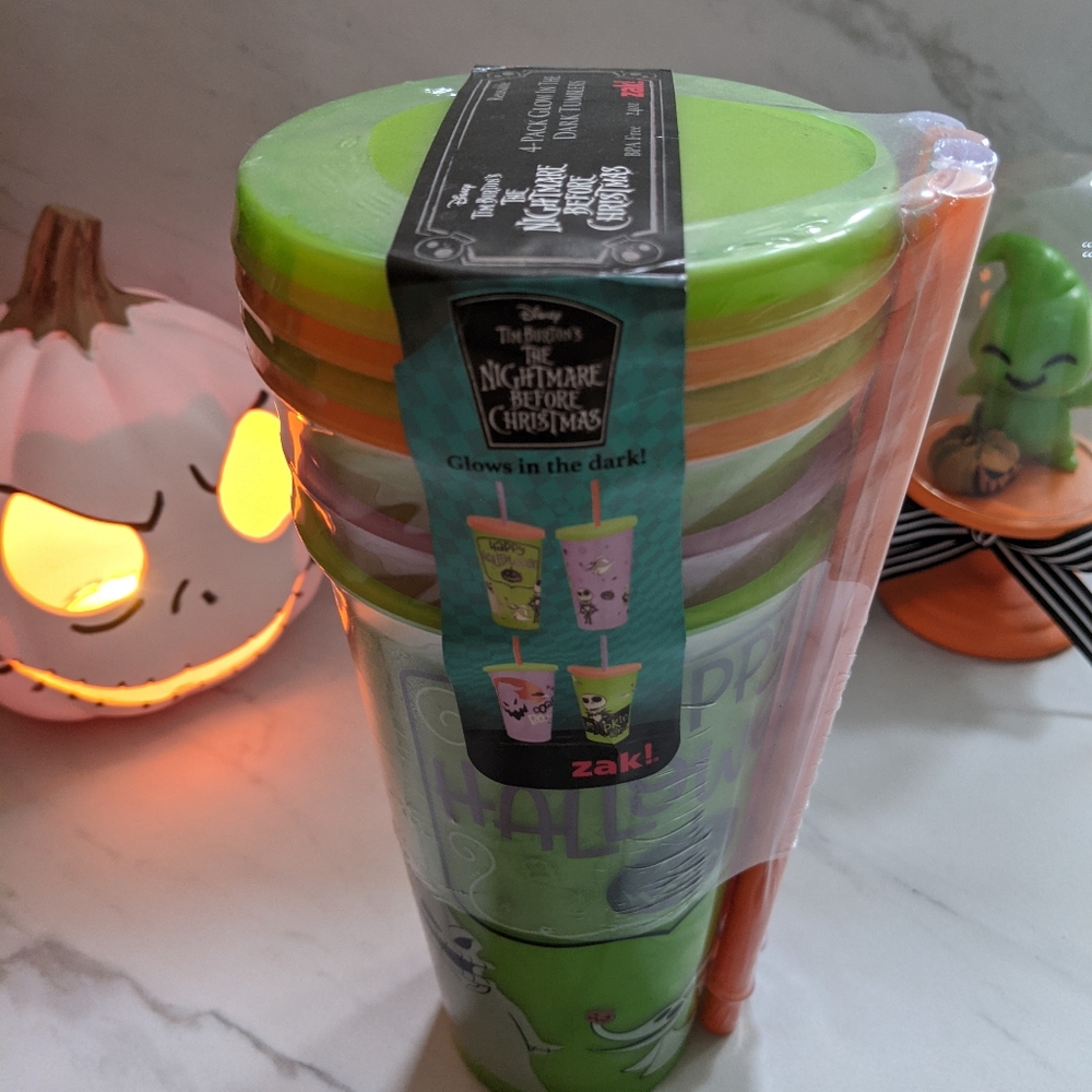 Disney The Nightmare Before Christmas glow in the dark tumblers